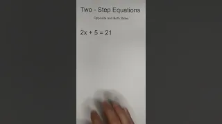 Solving Two Step Equations 