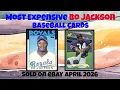 Bo Jackson Most Expensive eBay Sales Baseball Cards April 2026