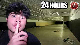 24 HOUR OVERNIGHT in BACKROOMS *CREEPY*