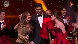 نجوم دراما رمضان      على المسرح مع السوبر ستار  نانسي عجرم مع أغنية ليالينا  رمضان     دندنها