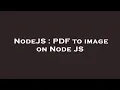 NodeJS PDF to image on Node JS