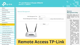 Access TP-Link Router from Outside Network