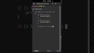 Solving FizzBuzz In C in 60 seconds