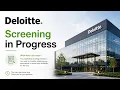 Deloitte Portal Status Screening in Progress - What Does It Mean