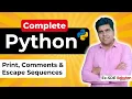 Python Print Statement Comments Escape Sequences Tutorial