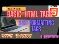 Basic html tags text formatting tags html tutorial part-2
