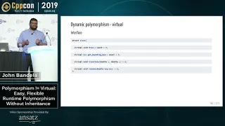 John Bandela Polymorphism Virtual Easy Flexible Runtime Polymorphism Without Inheritance