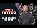 How to Tattoo Blackwork Horror with Joshua Beatson Tutorial