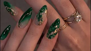 Emerald Elegance Luxury Green Nail Art Inspiration