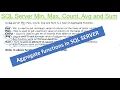 Chapter 17 - SQL Server Aggregate functions Min Max Count Avg and Sum Coding Era