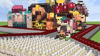 IRON GOLEM ARMY DEATHRUN (EVERY MINECRAFT LEGENDS BOSS MOB)
