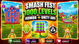 Smash Hit Cannon 3D Puzzle Game Unity Source Code with Admob and Unity Ads Integrated