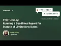Running a Deadlines Report for Statute of Limitations Deadlines in Filevine