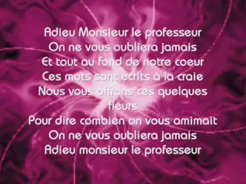 Download MP3 Adieu Monsieur Le Professeur   جلسات أستاذية ثورية ـ