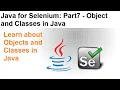 Java for Selenium Part7 Object and Class in Java
