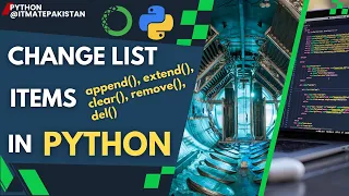 We need to talk about append extend remove del method of list in Python Python tutorial in hindi