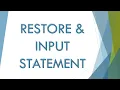 RESTORE STATEMENT INPUT STATEMENT BASIC STATEMENTS Computer 10th Matric Urdu ES