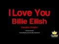 Billie Eilish - i love you (Karaoke Version)