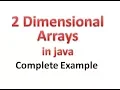 2 Dimensional 2D Array with complete example - Hindi