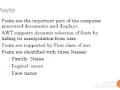 Fonts in java presentation
