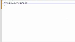 How to print your name in JAVA