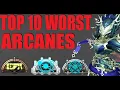WARFRAME TOP 10 WORST ARCANES IN THE WHOLE GAME Avoid These At All Cost Techrot Encore