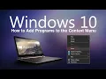 Windows 10 How to Add Programs to Right Click Menu Context Menu