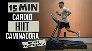 Rutina intensa CARDIO HIIT en CAMINADORA // Prepárate para sudar y quemar calorías 15 minutos