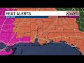 Scattered storms then a hot weekend