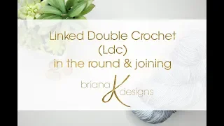 Linked Double Crochet Ldc in the round with joining