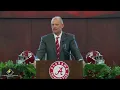 New Alabama head football coach Kalen DeBoer gets emotional reflecting on his time at Washington