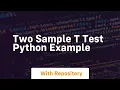 two sample t test python example