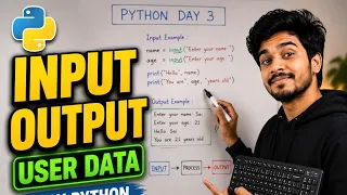 Python Input Output in Telugu Python Day 3