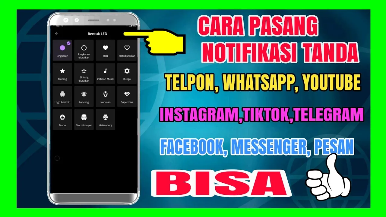 Hai sobat semua jika hp kalian tidak memiliki fitur led notifikasi maka kalian bisa memasangnya deng. 