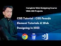 CSS Tutorial CSS Pseudo Element Tutorials 41 Web Designing in 2022
