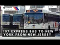Morning Commute Bus 107 Express From Irvington Ave Newark NJ To Port Authority Terminal NYC