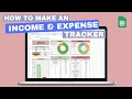 How to Make an Income Expense Tracker Google Sheets Tutorial Pt 1
