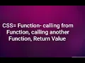 CSS Function Calling from function Calling another function Return value In Marathi
