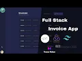 Full Stack Invoice App Using React js Tailwind Css and Framer Motion Tutorial React js Project