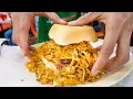 Ultimate MIAMI FOOD TOUR Insane Crunchy Burger Cuban Sandwich in Florida USA Part 1