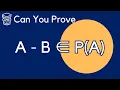 Can You Prove a power set problem
