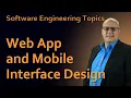 Software Engineering - 54 Web App and Mobile Interface Design