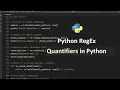 Regex in Python Quantifiers in Python Regex Python Tutorial for Beginners in Hindi