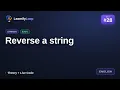 Reverse a string Animation Code Walkthrough DSA for Beginners