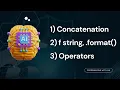 Learn Concatenation f string format and different operators in details Urdu Hindi