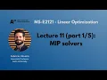 MS-E2121 - Linear Optimization