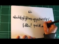 Hand Lettering Tutorial - Pentel Color Brush