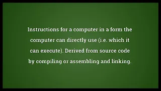Executable code Meaning