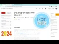 Develop an app with Gemini With Explanation