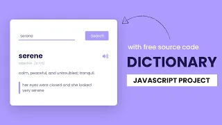 Dictionary App HTML CSS And Javascript JS Project